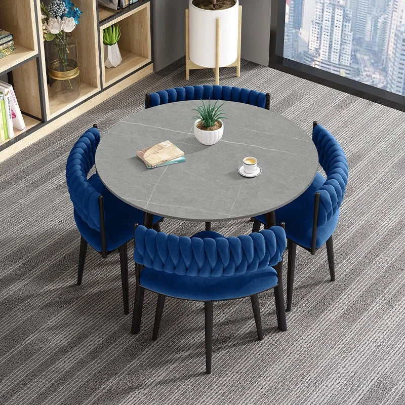 Light Luxury Dining Table and Chair Set