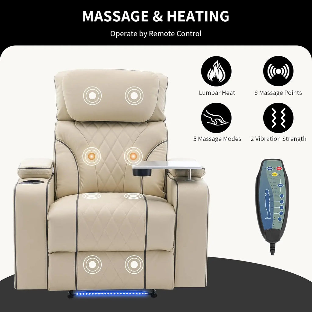 Heated Massage Power Recliner Chair