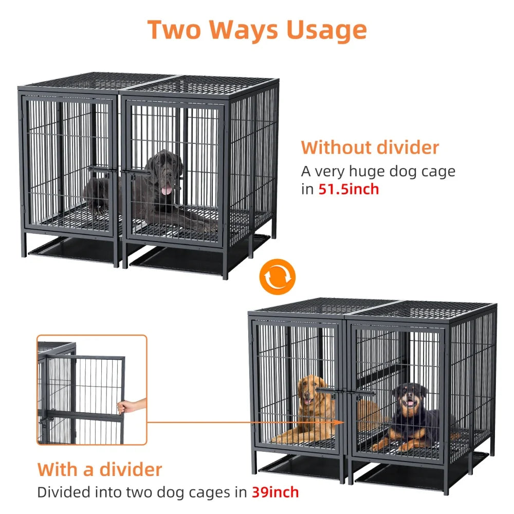 Heavy Duty Large Dog Raised Crate