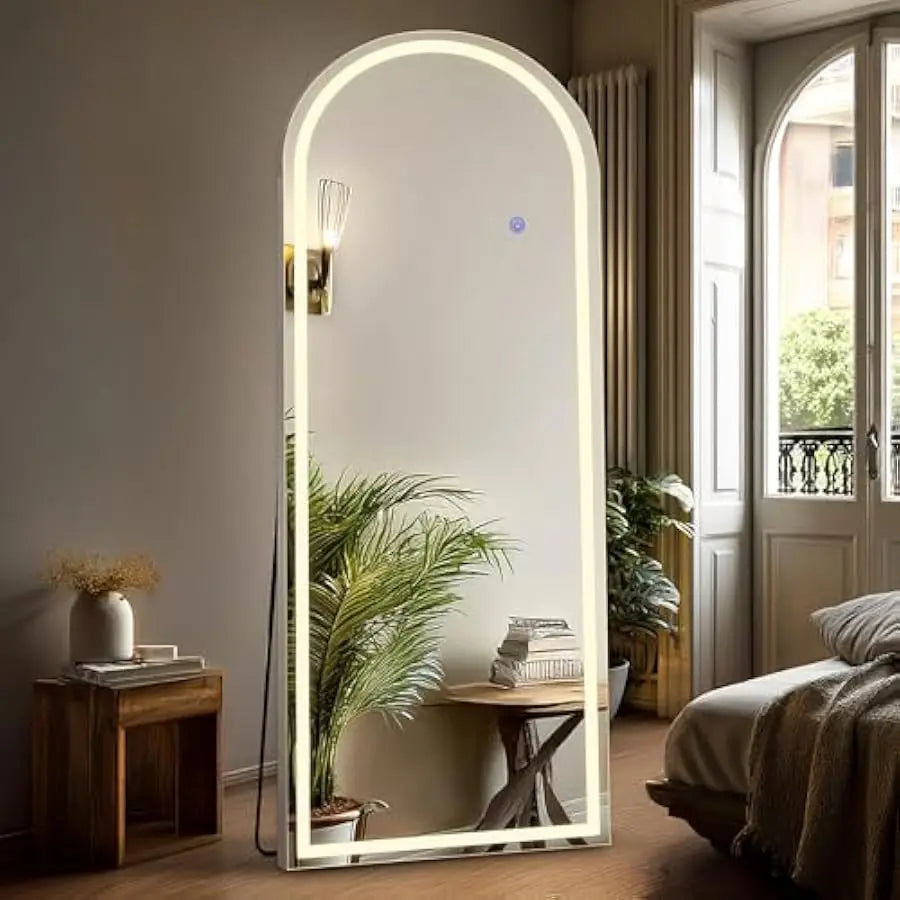 Arched Full Length Mirror with Light