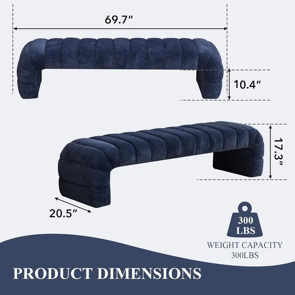 Queen Size Upholstered Ottoman Bench