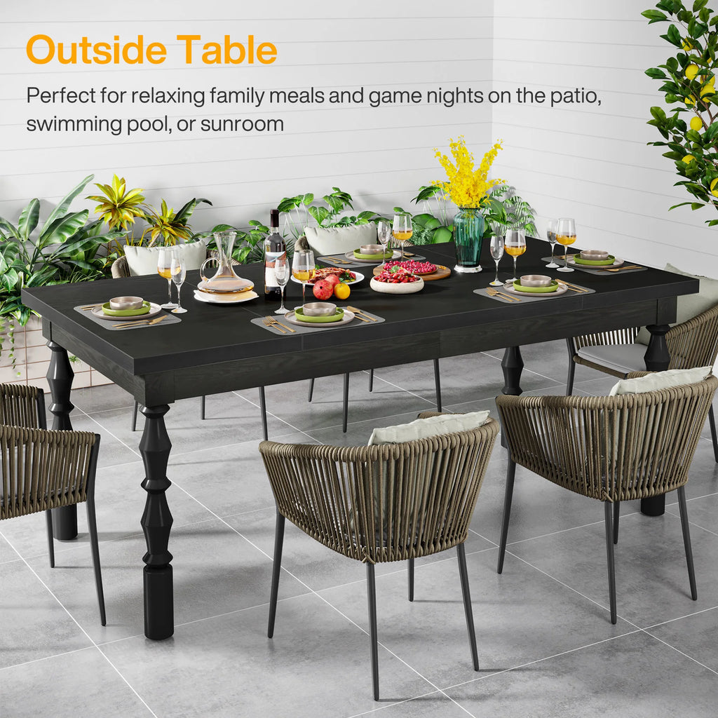 Wood Dining Table for 4-6 People