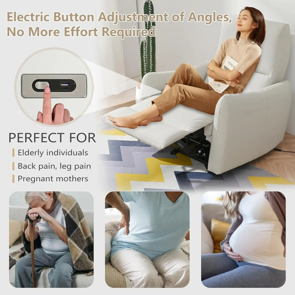 Wall Hugger Power Recliner Small Space USB