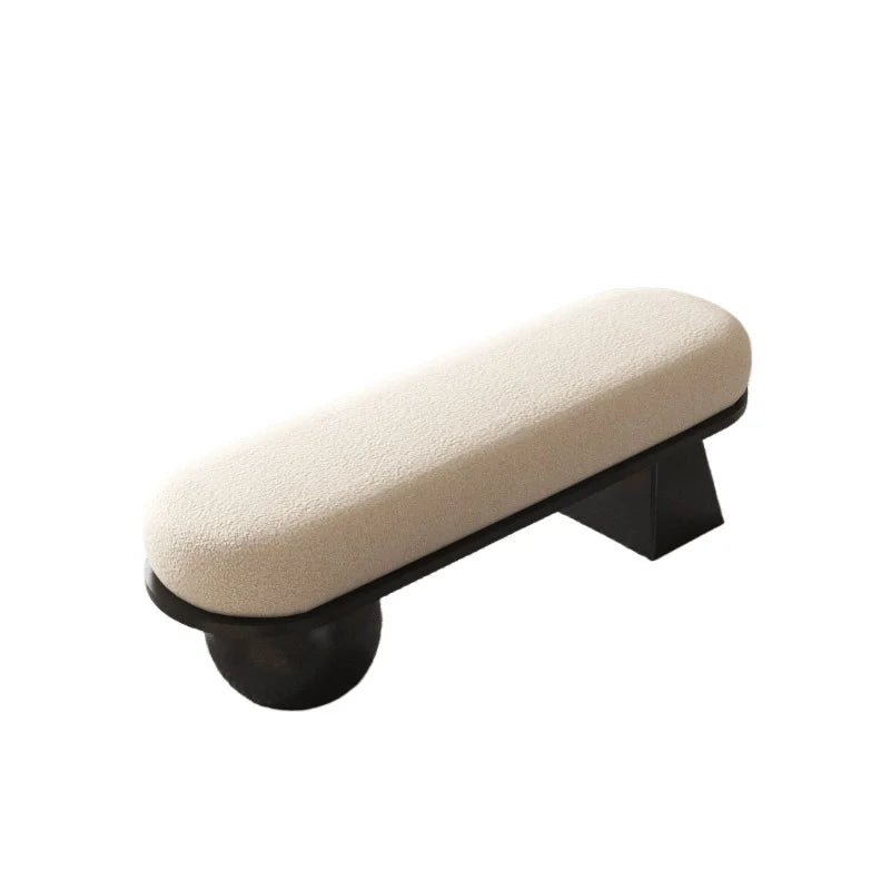 ‌Scandinavian Entryway Bench, Boutique Bedroom Stool, Dressing Room Seating