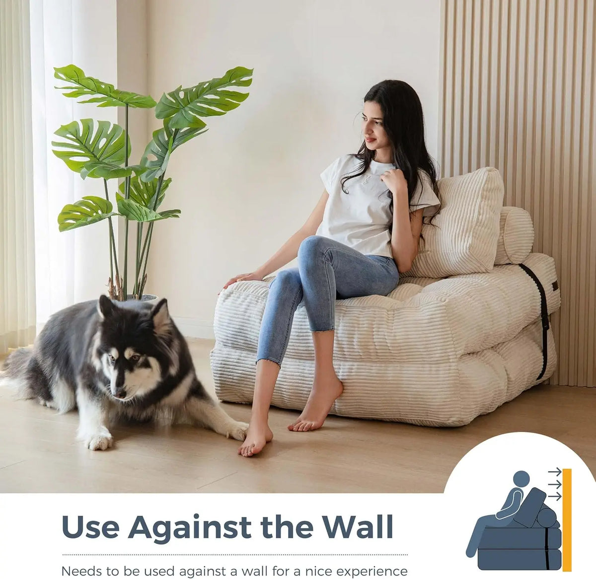 Vacuum Compression Sofa Foldable Simple Fabric Corner Modular Couch