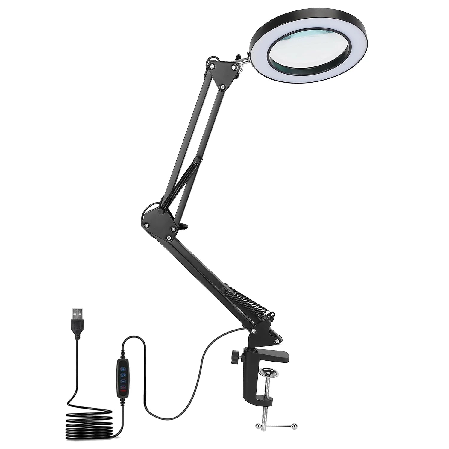 2-in-1 8X LED Magnifying Lamp with Light,