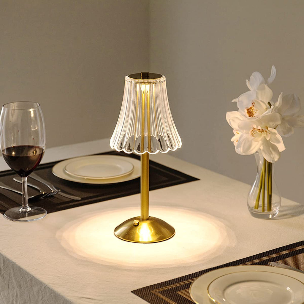Crystal Touch Table Lamp Dimmable LED Bedside Nightstand Light