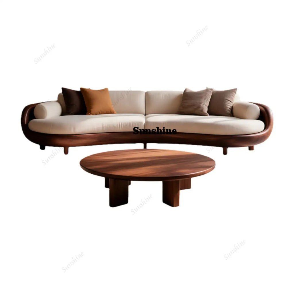 New Chinese-style solid wood living room sofa