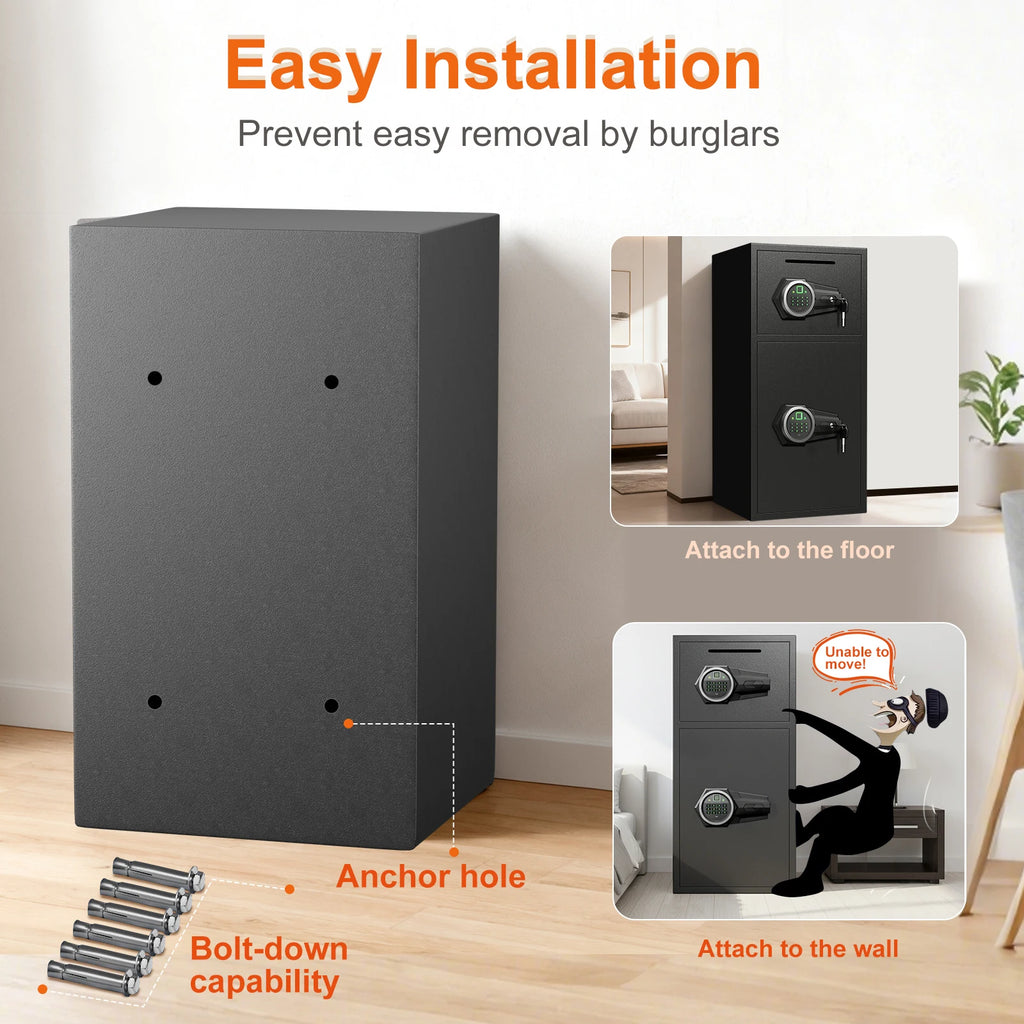 6.0 Cuft Large Fingerprint Home Safes