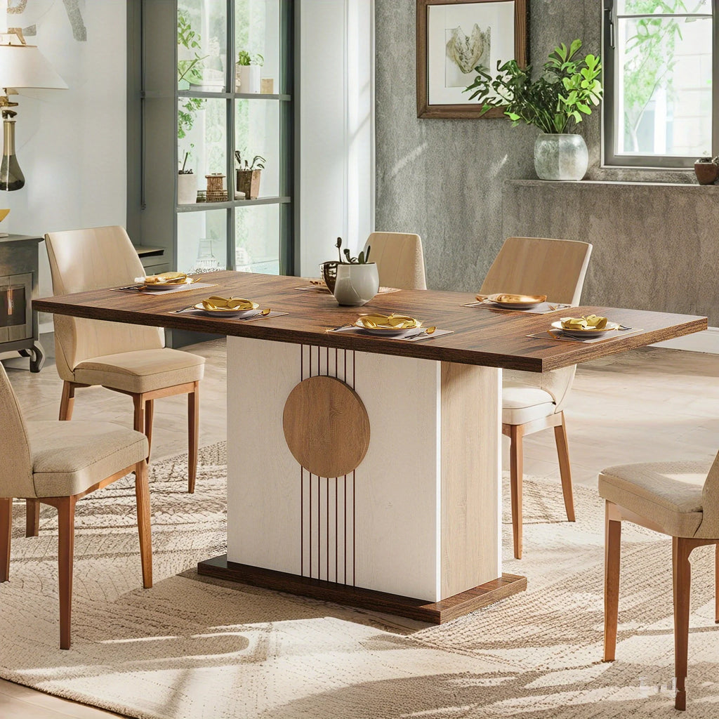 Stylish Wooden Rectangular Dining Table