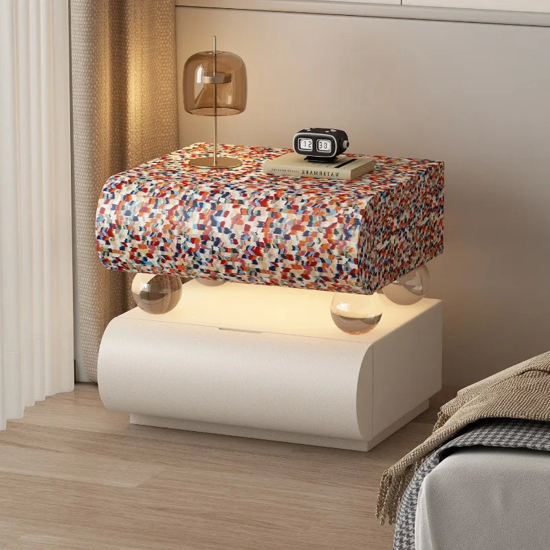 Trendy Small Simple Corner Bedside Table