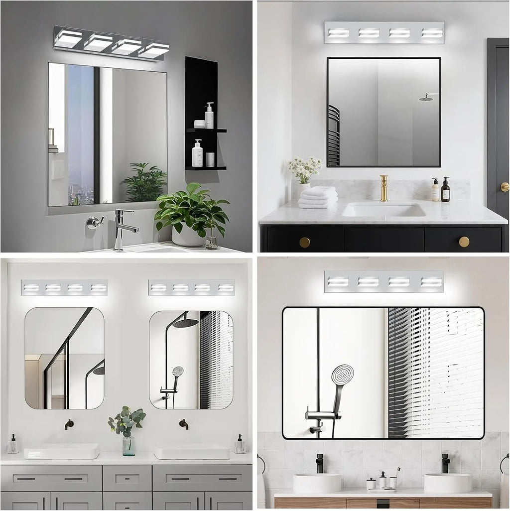 4-Light Dimmable LED Bathroom Vanity Light