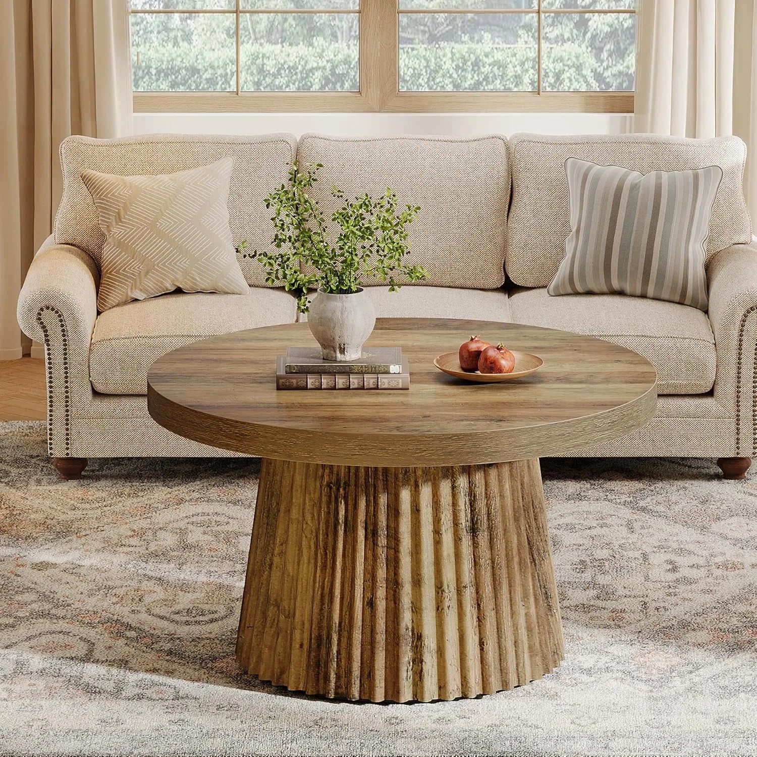 Small Farmhouse Round Coffee Table