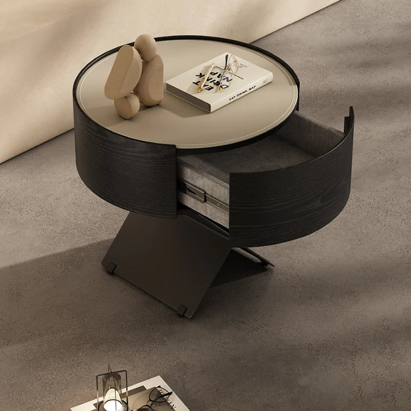 Simple Nightstands Round Design