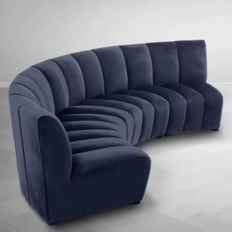 Modern Channel C-Shape Sofa Set
