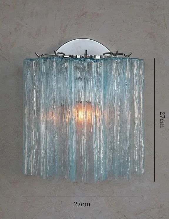 Art Deco Stained Glass Tube Chandeliers