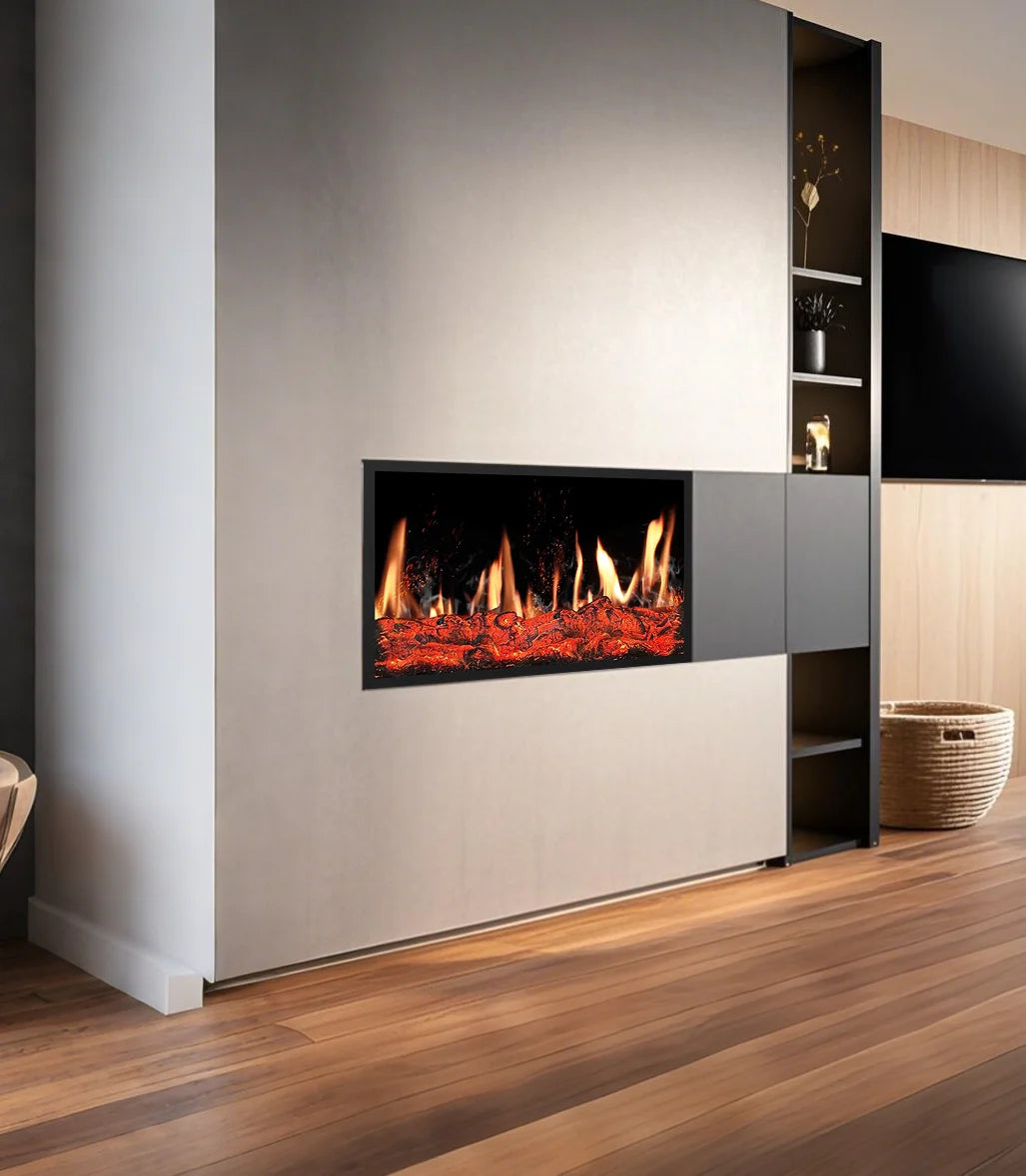 Holographic Fireplace, MGO 700x180x400mm, 3D Virtual Flame