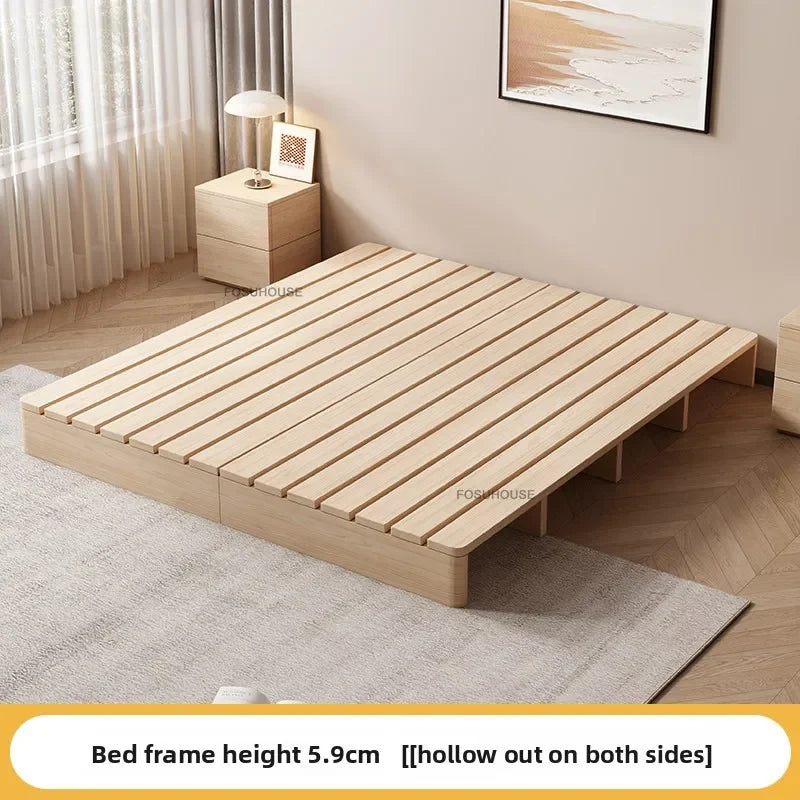 Tatami Solid Wood Japanese Queen Double Bed Frame