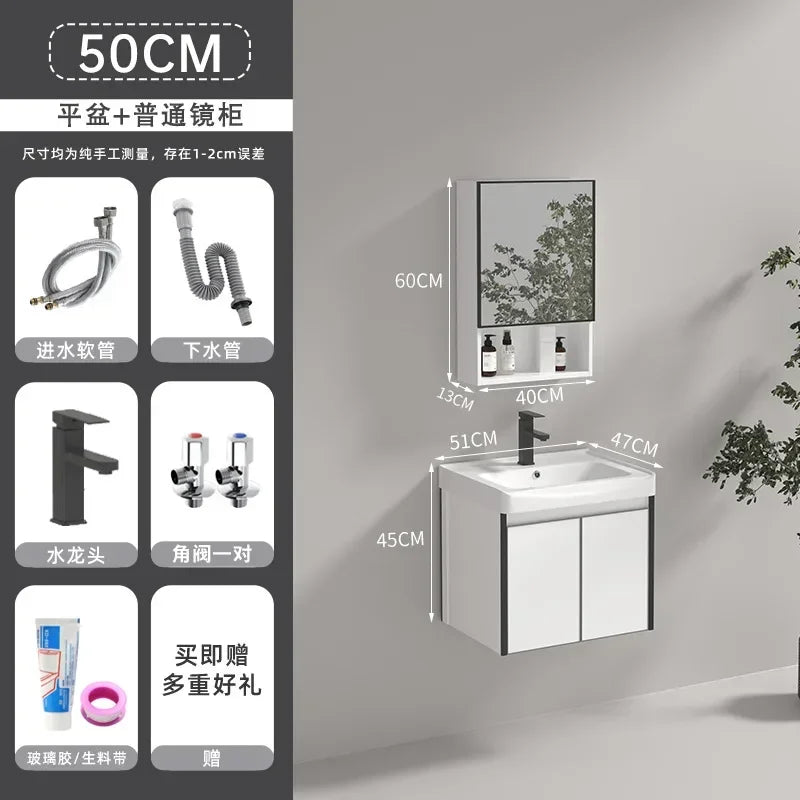 Modern Floating Bathroom Vanity with Sink, 3 Soft-Close Drawers