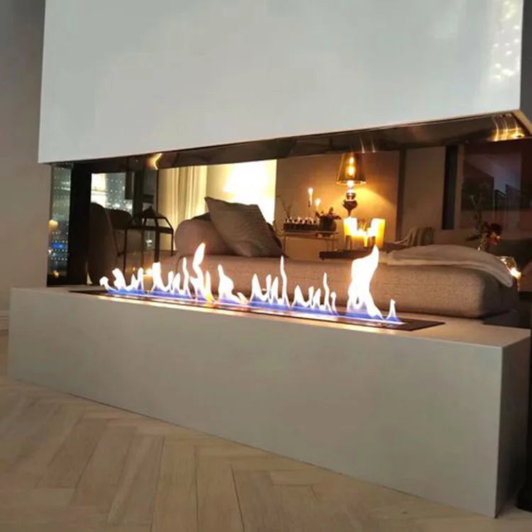 Smokeless Modern Luxury Bio Ethanol Fireplace with Tempered Glass