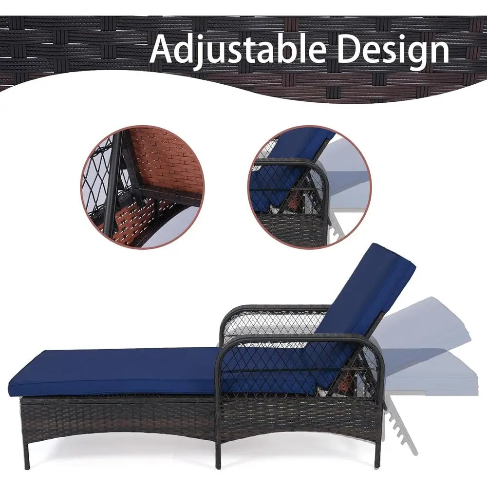 Outdoor Wicker Chaise Lounge Sets