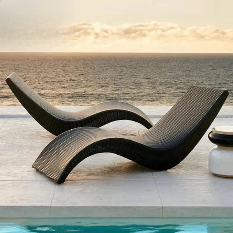 Rattan Outdoor Sun Loungers