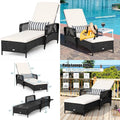 Outdoor Wicker Chaise Lounge