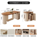 Retractable dining table small round foldable