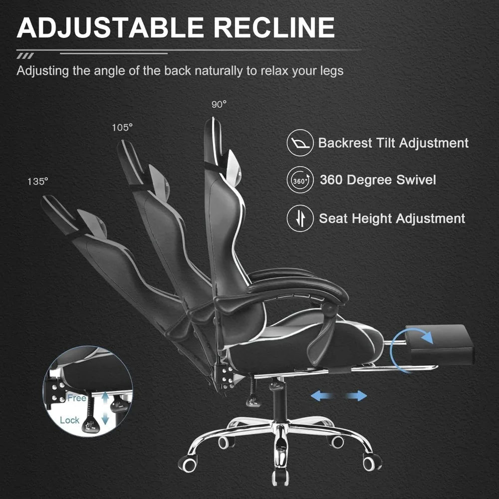 Office or Gaming Chair with Footrest