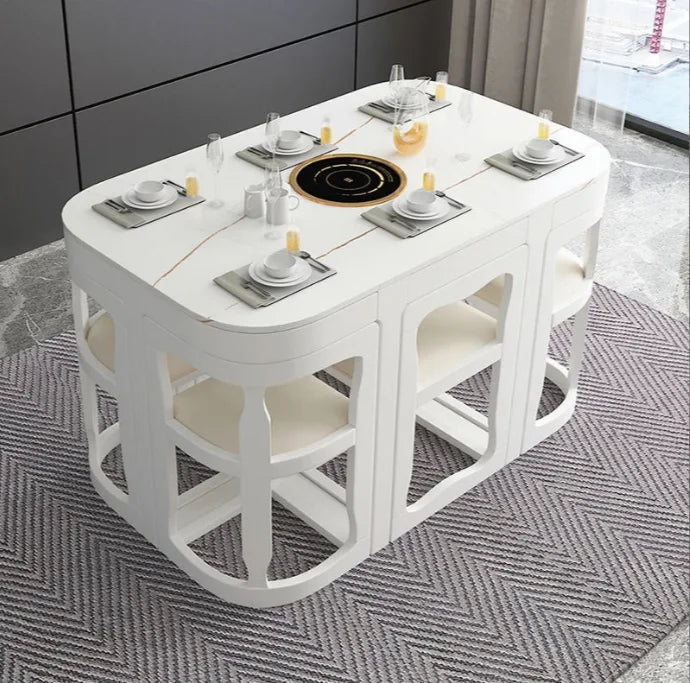 Sliding Dining Table and Chair Set