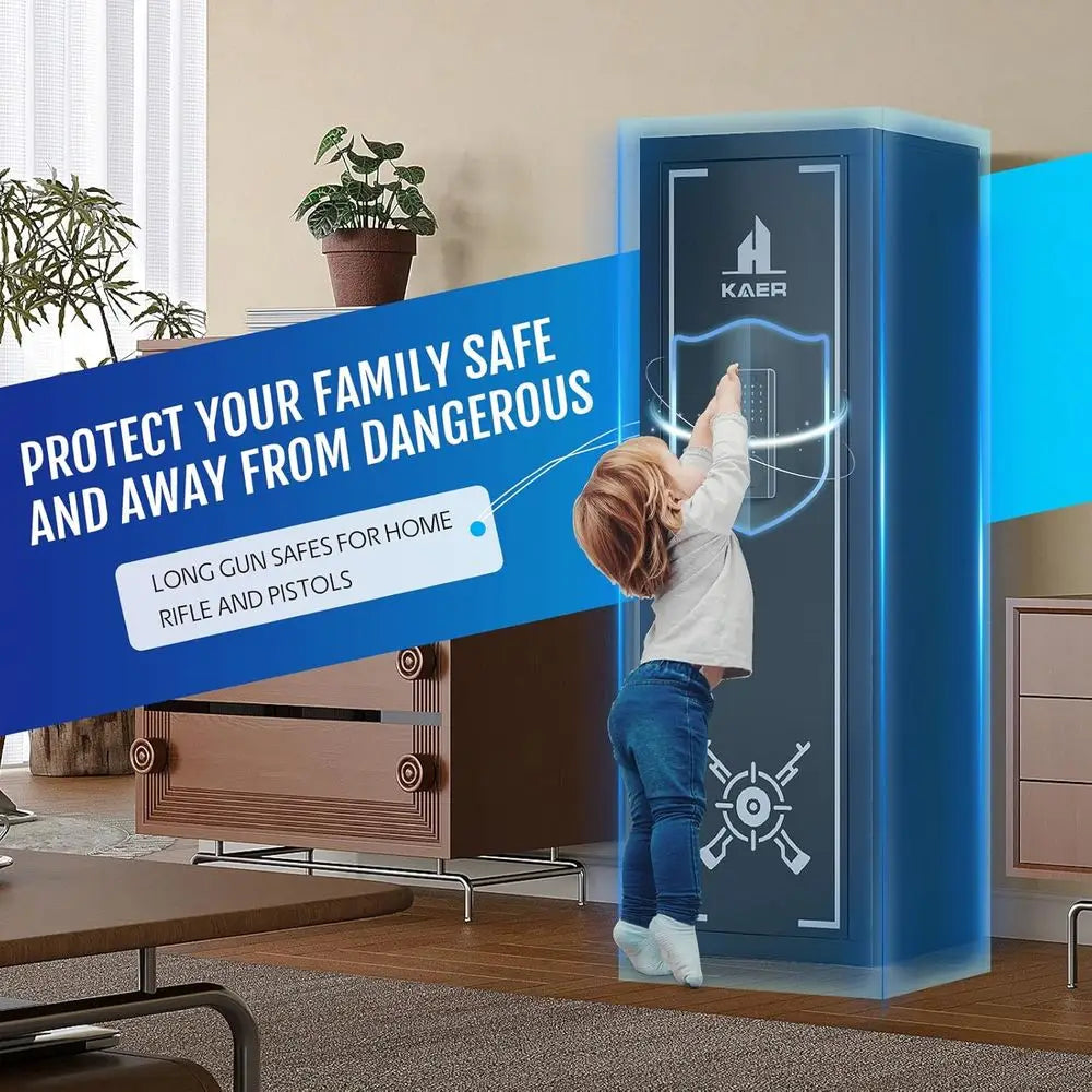 16-18 Biometric Fingerprint Gun Safe Large Cabinet for Rifles Pistols Shotguns
