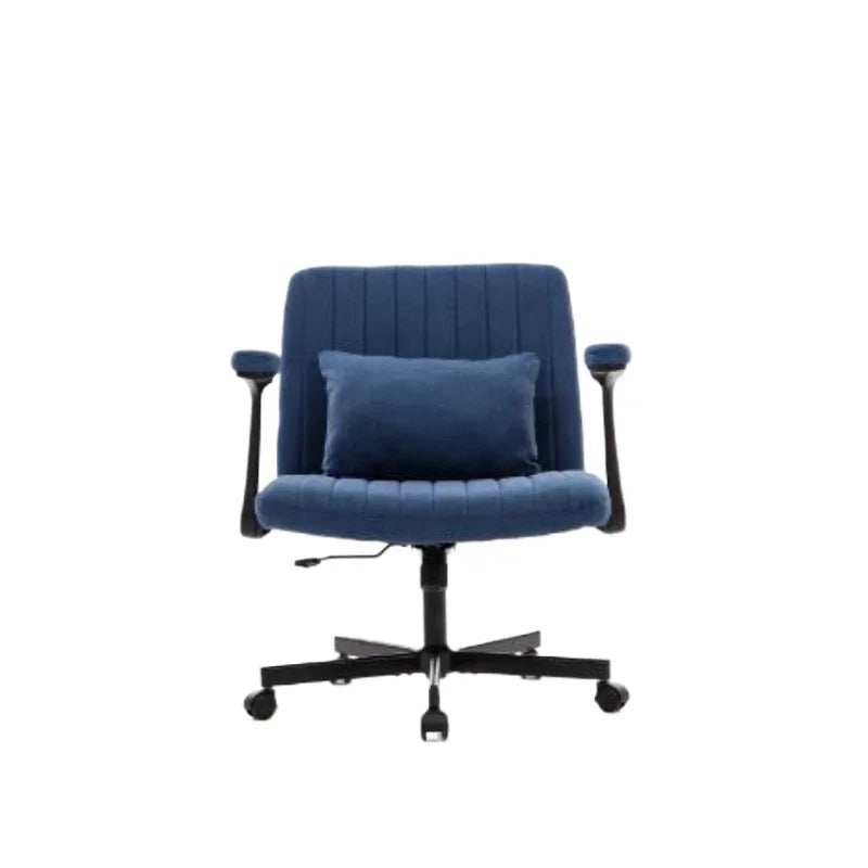 Modern Linen Blue Criss Cross Armrest Office Chair   Product Details