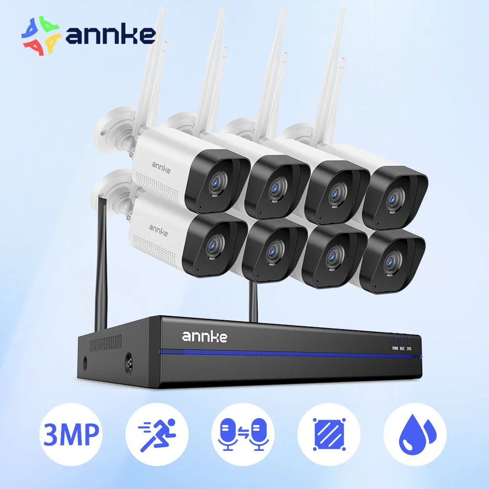 WS300 WiFi Video Surveillance System 5MP NVR 3MP IP Cameras Audio Recording