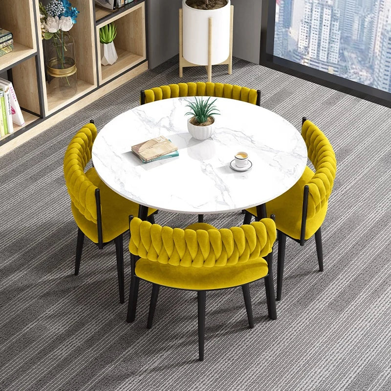 Light Luxury Dining Table and Chair Set