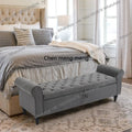 63’’ Storage Ottoman, Upholstered Tufted End of Bed Storage Bench, Ottoman
