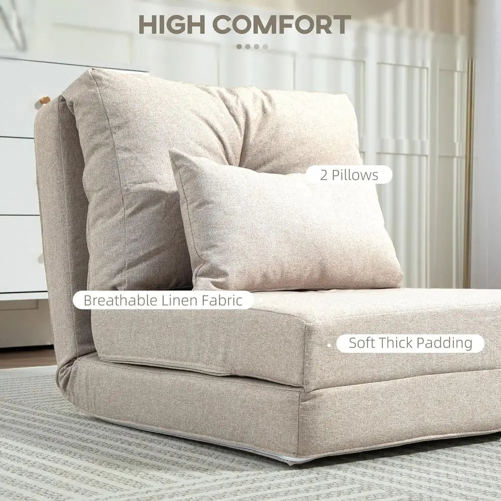 Convertible Sleeper Chair with Adjustable Backrest