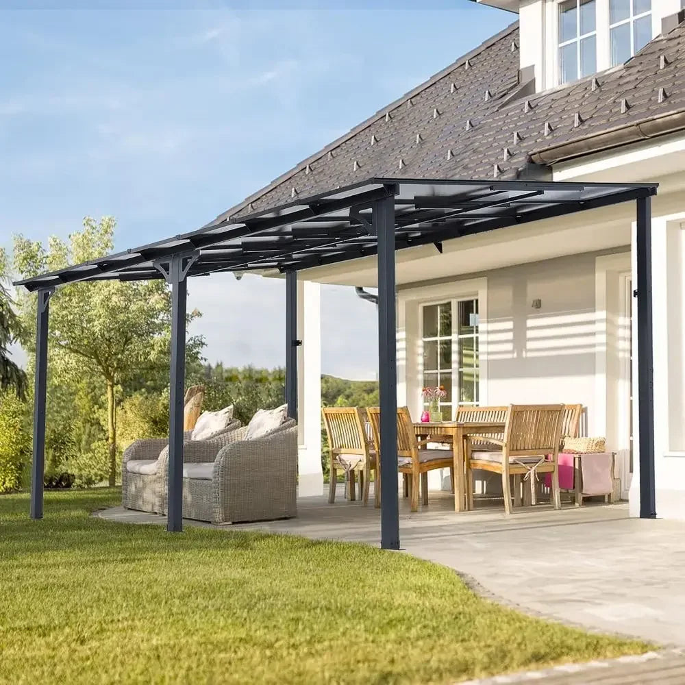 Wall-Mounted Pergola, Metal Awning