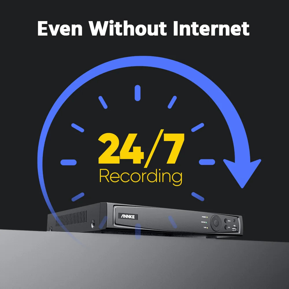 12MP POE Video Surveillance System 8CH NVR With 4/8 PCS