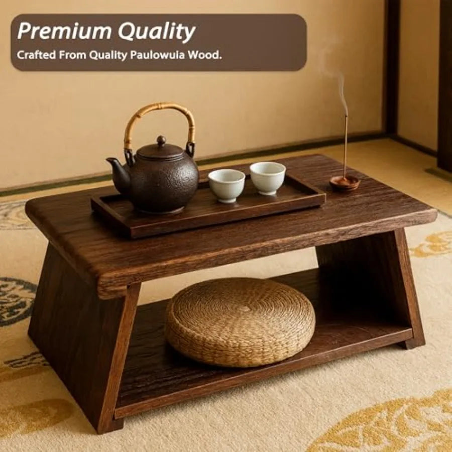Japanese Low Floor Table Folding Coffee Table
