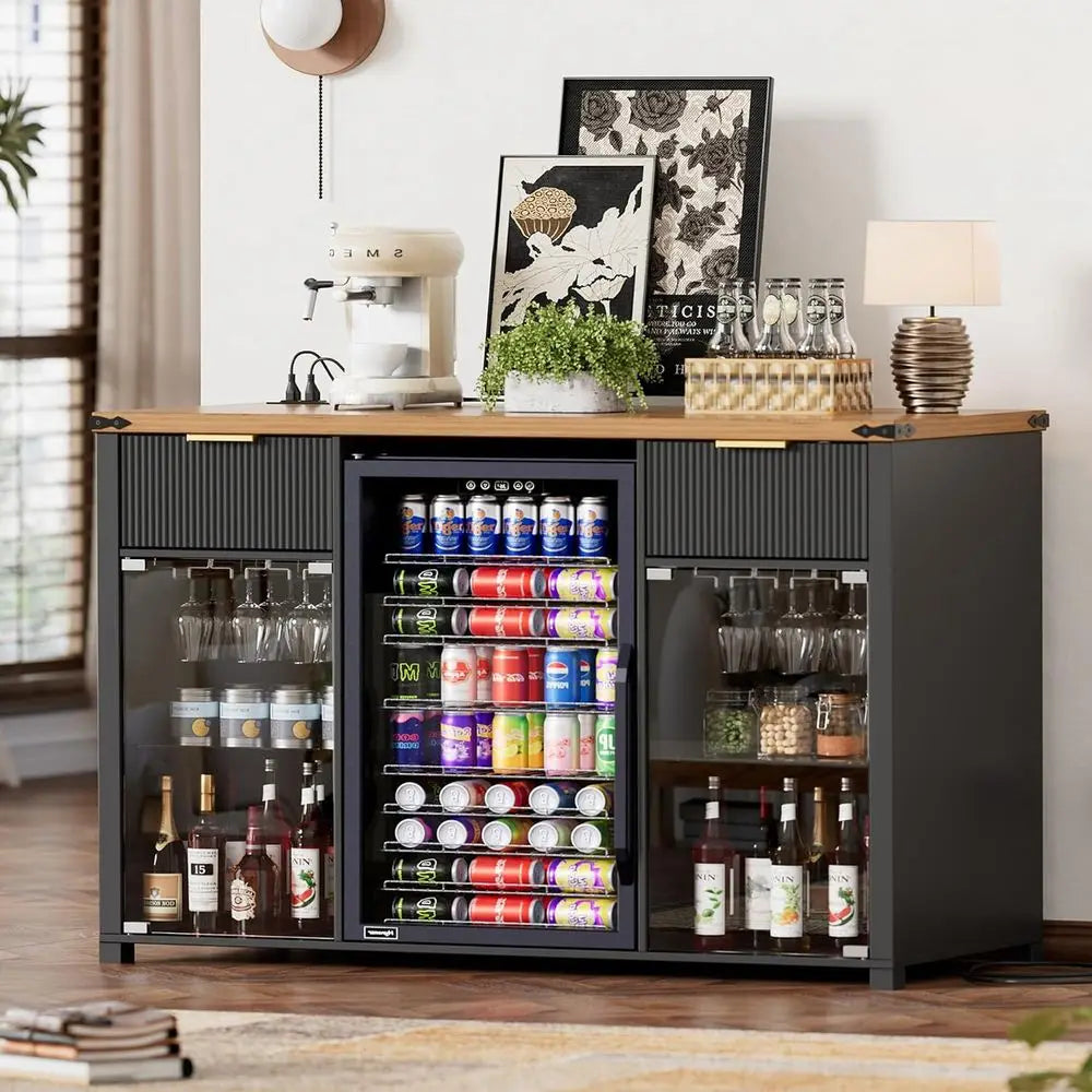 Coffee Bar Cabinet with Wine Storage