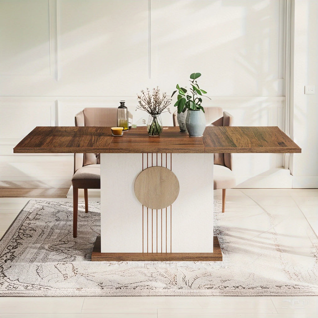 Stylish Wooden Rectangular Dining Table