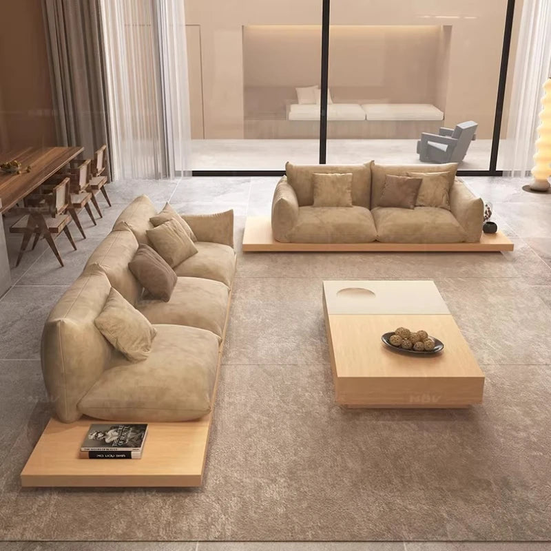 Japanese Style Modern Sofa Puffs Floor Couch