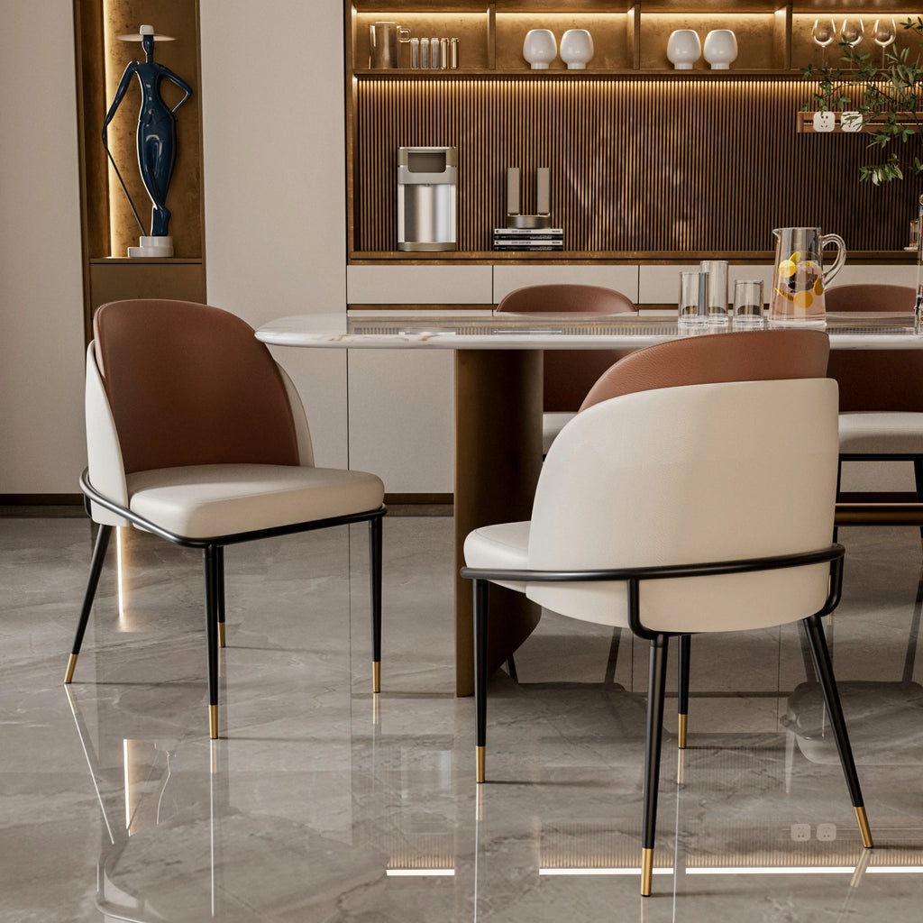 Dining Chairs Set of 2, Faux Leather Dining Chairs