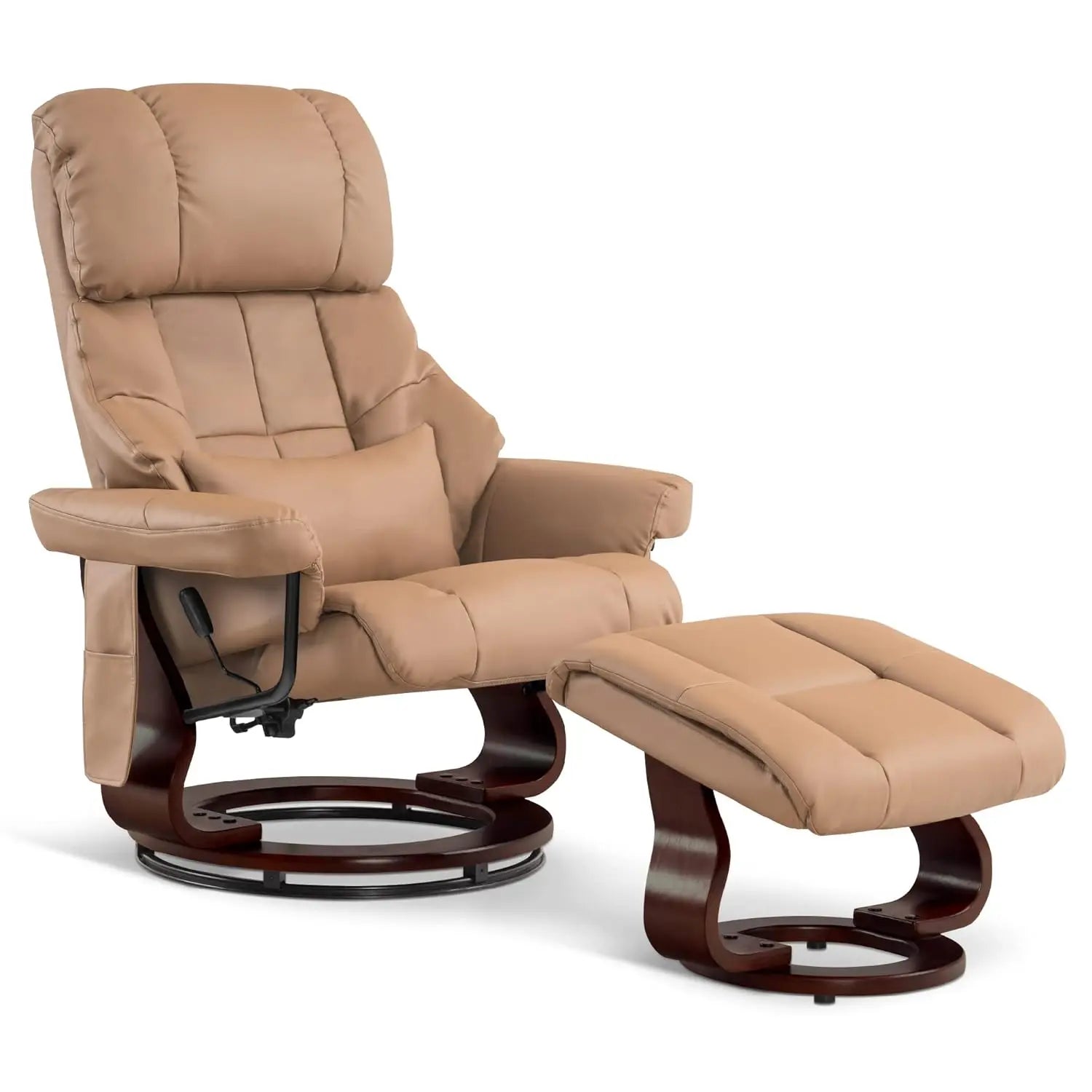 Manual Swivel Recliner Chair with Ottoman