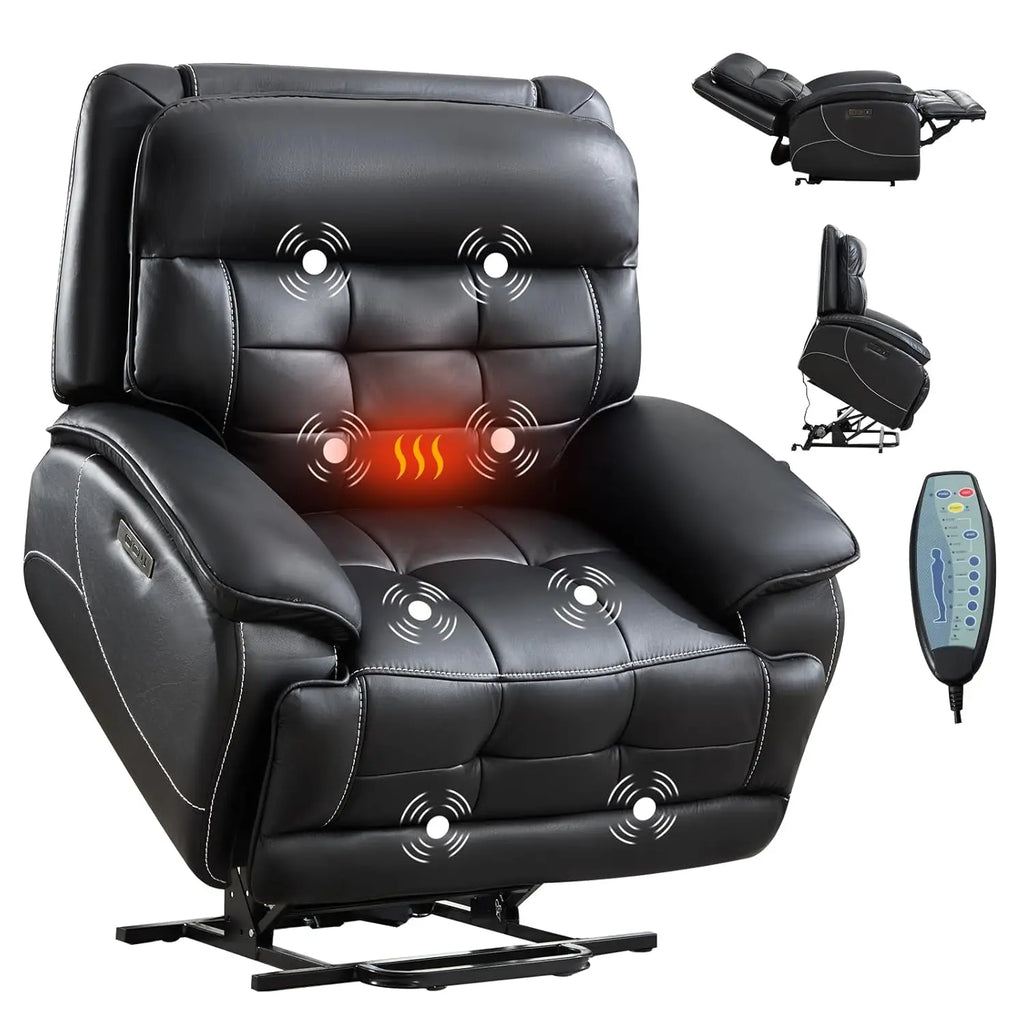 Power Lift Recliner Elderly 26in Wide Heat Massage