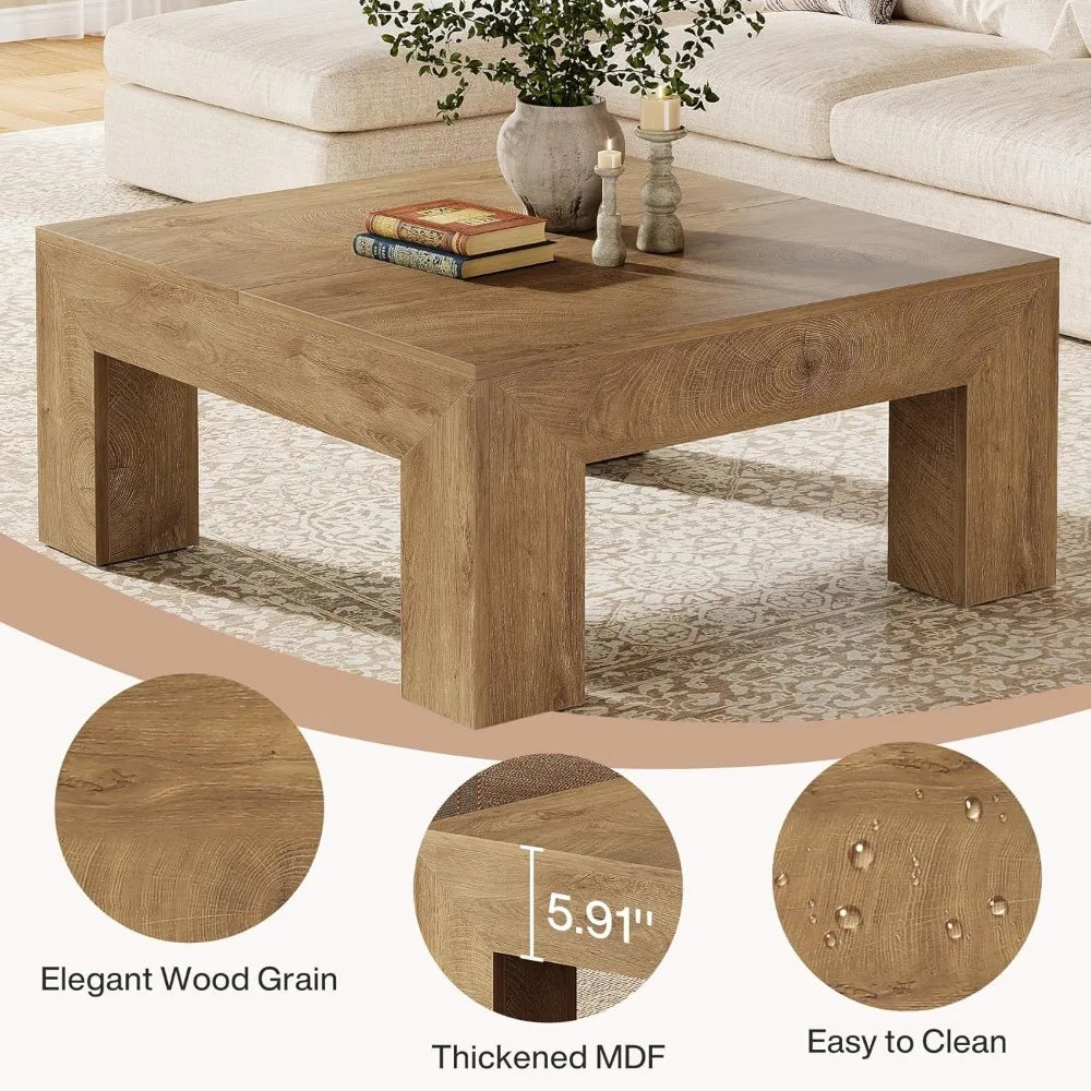 Square Coffee Table for Living Room
