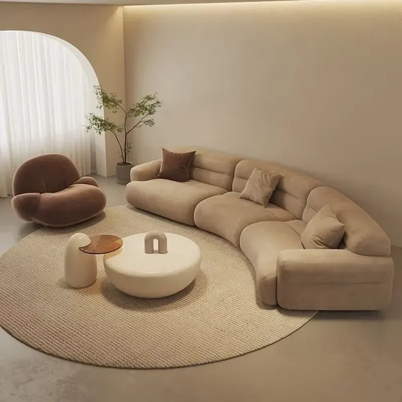 Modern Nordic Simple Velvet Fabric Sofa