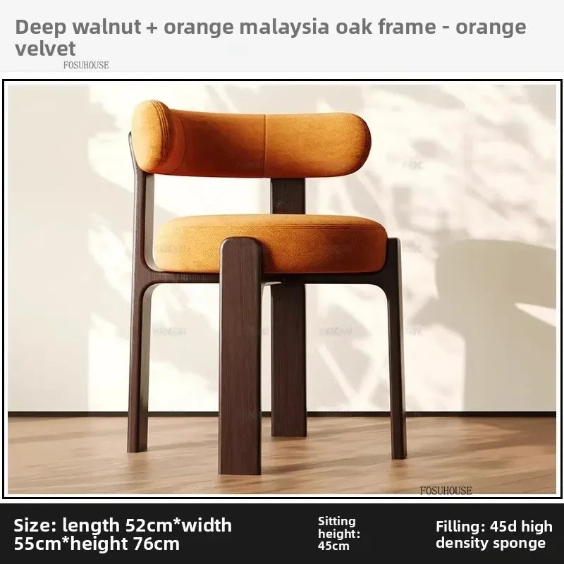 Solid Wood Dining Room Backrest Chairs