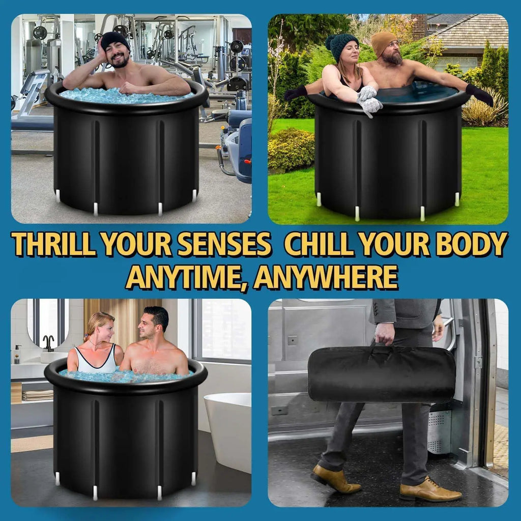 Portable Large Ice Bath Tub with Lid,