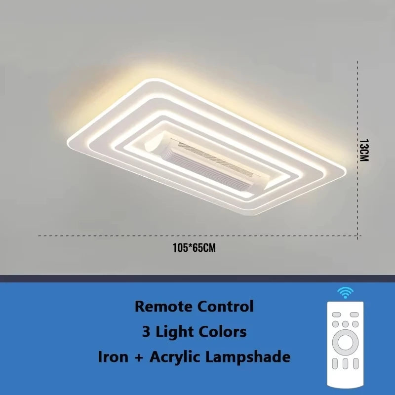 Bladeless Ceiling Fan With LED Remote
